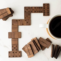 Деревянное домино с логотипом - фото 3