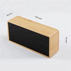 Бамбуковые часы - будильник с акриловыми линзами - фото 3