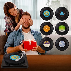 Подставки под напитки в виде виниловых пластинок - фото 8