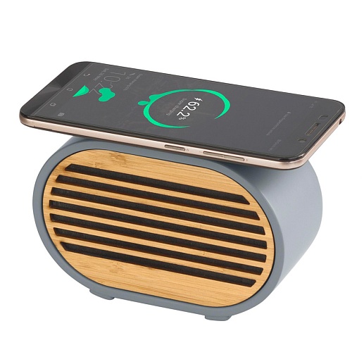 Bluetooth-колонка с беспроводной зарядкой Bambstone- фото 1