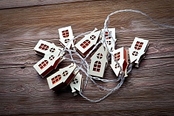 Деревянная гирлянда с логотипом "Новогодние огни" - фото 4