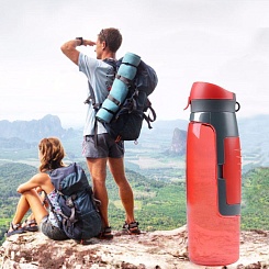 Бутылка для воды с отсеком для мелочи  - фото 7