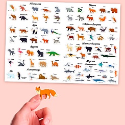 Детская карта мира с наклейками - фото 2