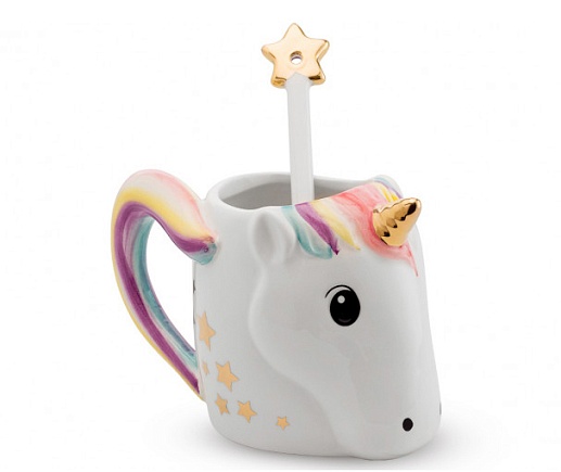 Кружка с ложкой Unicorn- фото 1