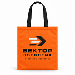 Яркий шопер из спанбонда с логотипом - фото 2
