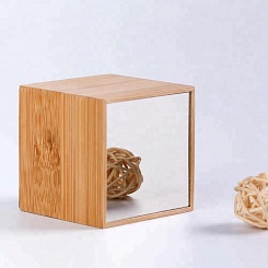 Деревянные светодиодные часы - будильник с зеркалом - фото 2