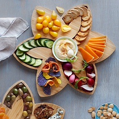 Бамбуковая доска для сервировки "Лотос" - фото 3