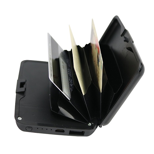 Пластиковая визитница с PowerBank- фото 1