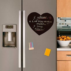 Магнитная грифельная доска "Сердце" (черная) - фото 4