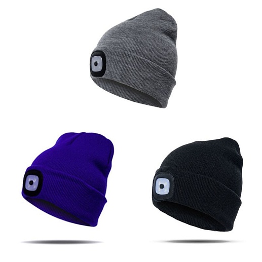 Шапка с LED-фонариком- фото 1