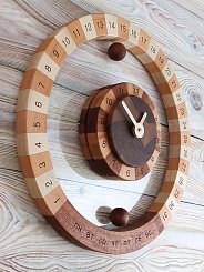 Настенный календарь с часами и магнитными шариками - фото 2