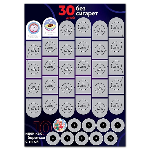 Магнитный постер «Как бросить курить»- фото 1