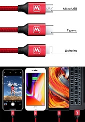 Модульный кабель для зарядки мобильных устройств MiGU Bear 3 - фото 2