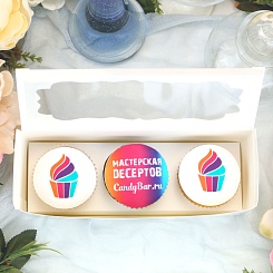 Набор из 3х капкейков с логотипом - изображение 2 Набор из 3х капкейков с логотипом - фото 2