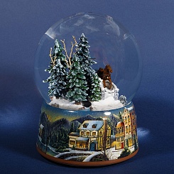 Новогодний стеклянный шар со снегом - фото 4