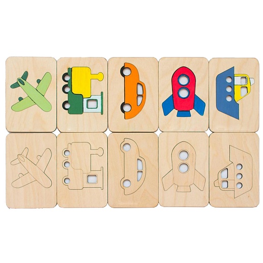 Деревянные карточки Coloring- фото 1