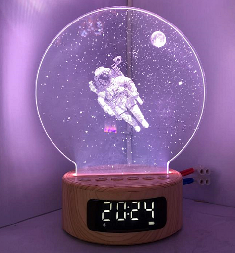 3D-светильник с часами- фото 1