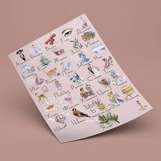 Постер "Алфавит" для девочек- фото 1