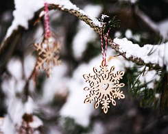 Набор снежинок из дерева Snowflakes - фото 5