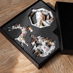 Набор елочных украшений из ювелирной смолы - фото 4