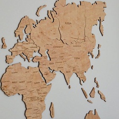 Wood Map - деревянная карта мира - фото 5